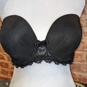 Simone Perele black strapless bra 34E